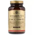 Вітамін Д3 Solgar Vitamin D3 (Cholecalciferol) 25 мкг (1000 МО) м'які капсули №250