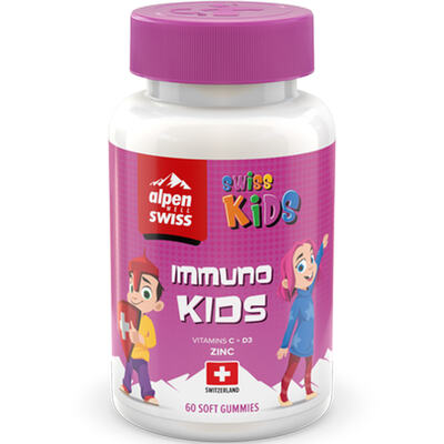 Иммуно Кидс Swiss Kids со вкусом апельсина мягкие желейки №60