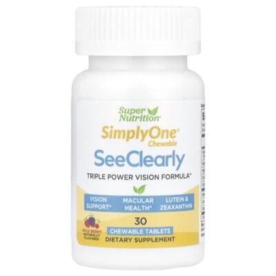 Комплекс для поддержания зрения Super Nutrition SimplyOne See Clearly лесные ягоды, 30 жевательных таблеток