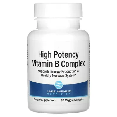 Вітаміни групи В Lake Avenue Nutrition Vitamin B Complex, 30 вегетаріанських капсул