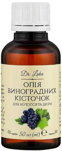 Олія Dr.Luka Виноградних кісточок для волосся та шкіри, 50 мл