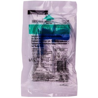 Канюля внутрішньовенна Medicare тип Butterfly 23 G синя, 1 штука