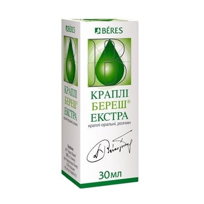 Береш экстра капли ор., р-р по 30 мл №1 во флак. с проб.-кап.