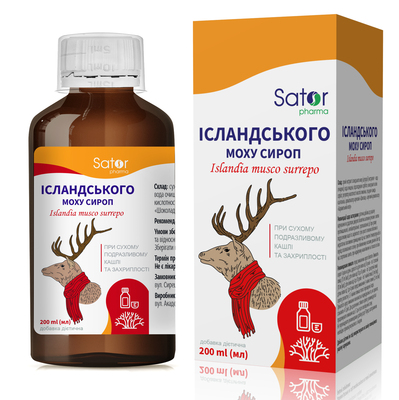 Исландский мох Sator Pharma сироп по 200 мл во флак.