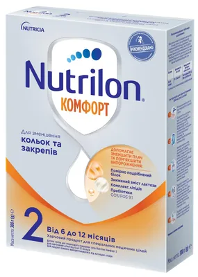 Суміш суха молочна Nutrilon Комфорт 2 для харчування дітей від 6 до 12 місяців, 300 г