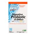 Пищеварительный пробиотик Doctor's Best Digestive Probiotic 20 Billion with Howaru 20 млрд КОЕ, 30 вегетарианских капсул