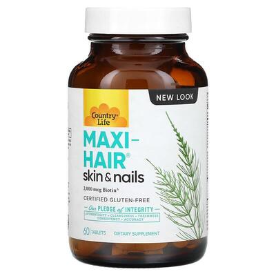 Витамины для волос, кожи и ногтей Country Life Maxi Hair skin & nails, 60 таблеток