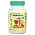 ДГК из водорослей с витамином А и лютеином ChildLife Algae DHA with Vitamin A & Lutein, ягодный вкус, 60 мягких таблеток