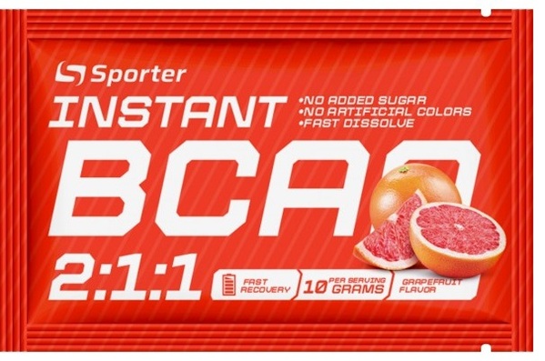 Аминокислоты Sporter BCAA 2:1:1 Instant грейпфрут, 10 г