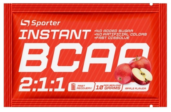 Аминокислоты Sporter BCAA 2:1:1 Instant яблоко, 10 г