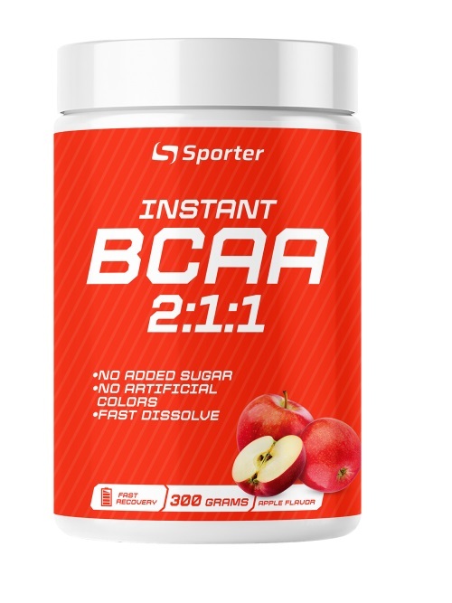 Амінокислоти Sporter BCAA 2:1:1 Instant яблуко, 300 г