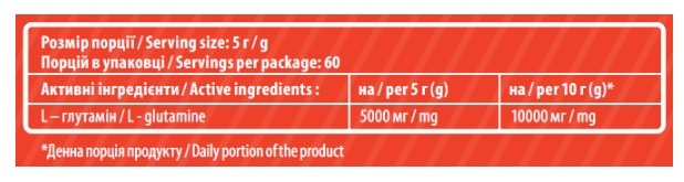 L-глютамин Sporter L-Glutamine, 300 г