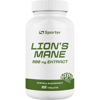 Гриб Їжовик гребінчастий (Левова Грива) Sporter Lion's Mane 500 мг таблетки №60