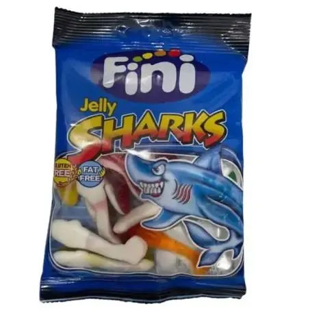 Цукерки желейні Fini Jelly Sharks фруктові жувальні акули, 90 г