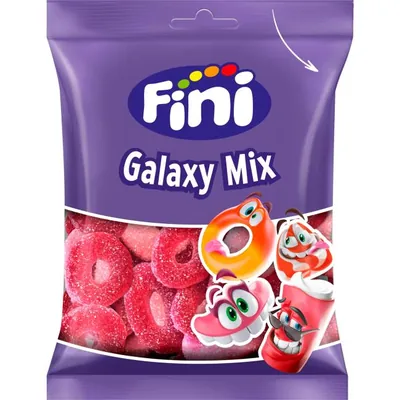 Цукерки желейні Fini Galaxy Mix Фруктові жувальні, 90 г