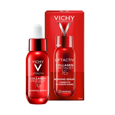Сироватка Vichy Liftactiv Specialist Collagen Bonding Serum 16 з ко-бондинг технологією для корекції 16 ознак старіння шкіри, 30 мл