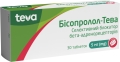 Бисопролол-Тева таблетки по 5 мг №30 (10х3)