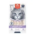 Рідкі ласощі для котів Wanpy Functional Creamy Lickable Treat Urinary Care для котів із сечокам’яною хворобою, качка-курка, 70 г (5 стіків по 14 г)