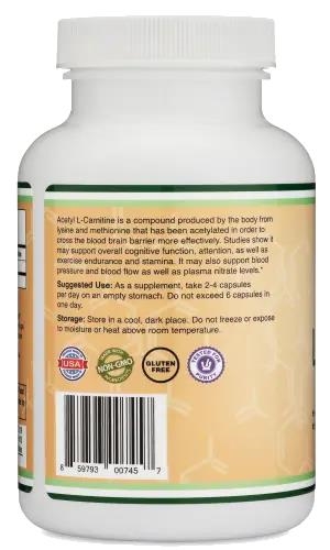 Ацетил L-Карнітин Double Wood Acetyl L-Carnitine 1000 мг, 150 капсул