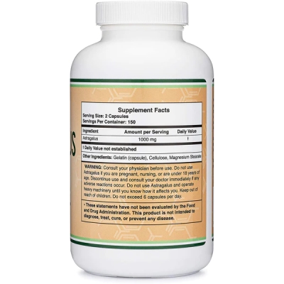 Астрагал Double Wood Astragalus 1000 мг, 300 капсул