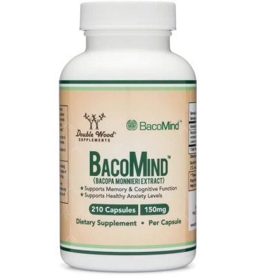 Бакомайнд экстракт Бакопы Double Wood Bacomind Bacopa Extract 150 мг, 210 капсул