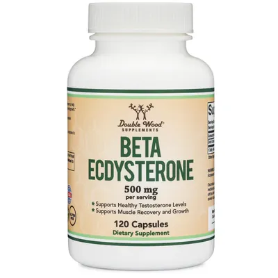 Бета-екдистерон Double Wood Beta Ecdysterone 500 мг, 120 капсул