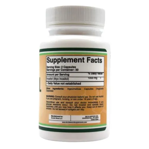 Інозитол Double Wood Inositol 1000 мг, 60 капсул