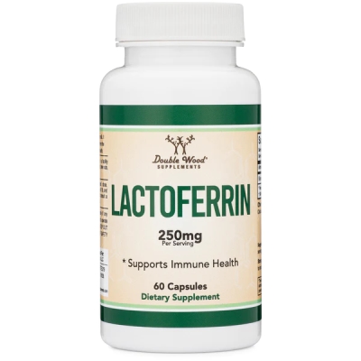 Лактоферин Double Wood Lactoferrin 250 мг, 60 капсул