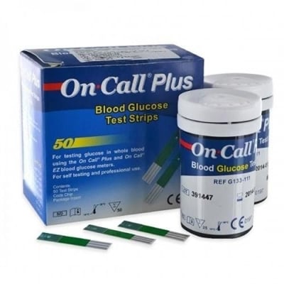 Тест-полоски On Call Plus для глюкометра, 50 штук (2х25)