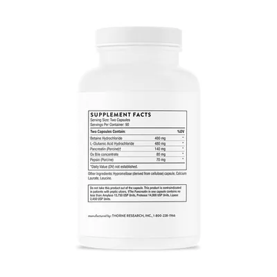 Травні ферменти Thorne Research Advanced Digestive Enzymes (Bio-Gest) капсули №180