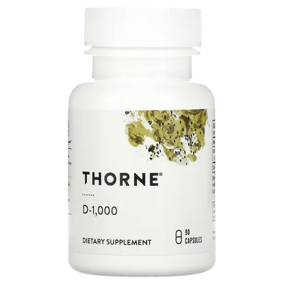 Вітамін D3 1000МЕ Thorne Research Vitamin D-3 1000 капсули №90