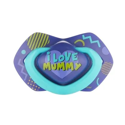 Пустушка силіконова Canpol Babies Neon Love симетрична 22/652_blu, 0-6 місяців, 2 шт