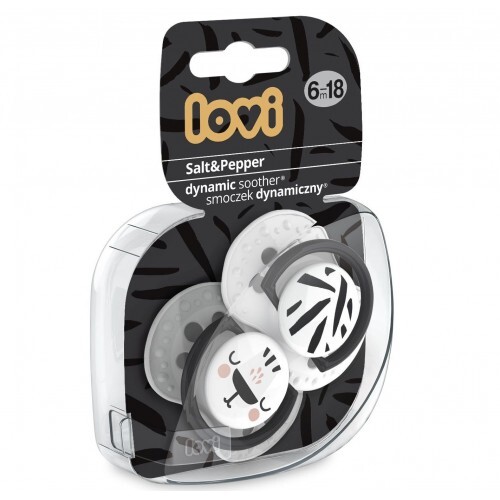 Пустышка силиконовая Lovi Salt&Pepper динамическая, 22/879 6-18 месяцев, 2 шт