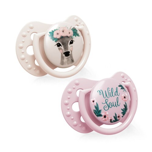 Пустышка силиконовая Lovi Wild Soul динамическая, 22/884 girl, 6-18 месяцев, 2 шт