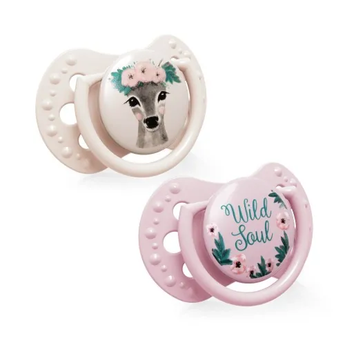 Пустушка силіконова Lovi Wild Soul динамічна, 22/884 girl, 6-18 місяців, 2 шт