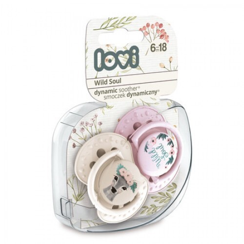 Пустышка силиконовая Lovi Wild Soul динамическая, 22/884 girl, 6-18 месяцев, 2 шт