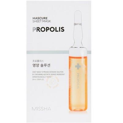 Маска тканинна для обличчя Missha Mascure Nutrition Solution Propolis поживна, 27 мл