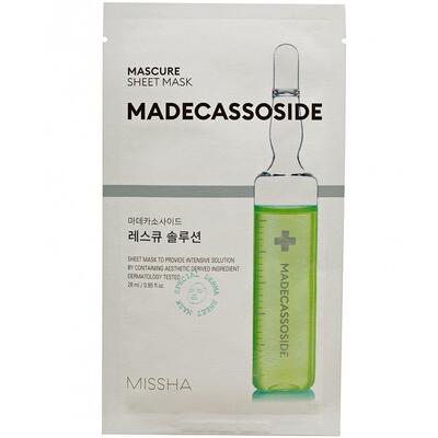 Маска тканинна для обличчя Missha Mascure Rescue Solution Madecassoside рятувальна, 27 мл