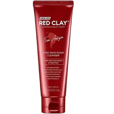 Маска-пінка для вмивання Missha Amazon Red Clay очищувальна, 120 мл