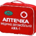 Аптечка медична автомобільна АМА 1 у червоній сумці
