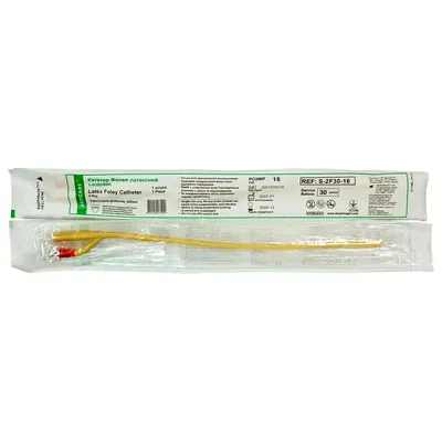 Катетер урологічний Medicare Latex Foley Catheter 2-Way тип Фолея латексний 16Fr, 2-ходовий, 1 штука