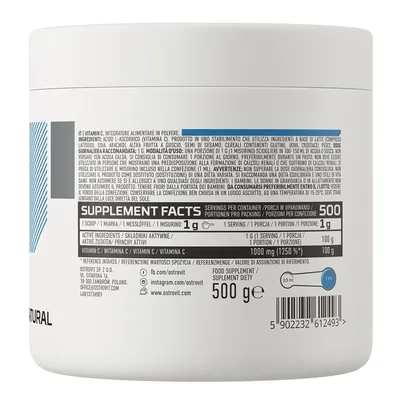 Вітамін С OstroVit Vitamin C порошок для внутрішнього застосування, 500 г