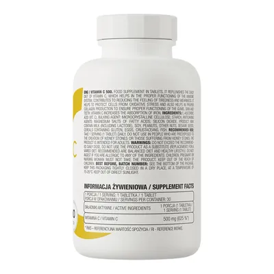 Вітамін С OstroVit Vitamin C 500, 30 таблеток