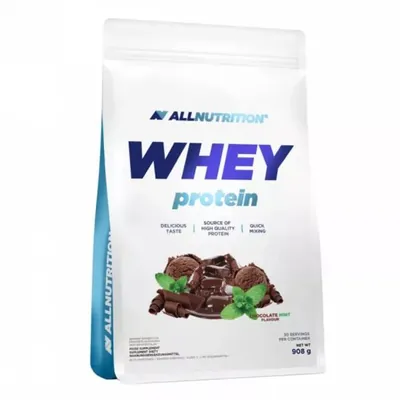 Протеїн сироватковий концентрат Allnutrition Whey Protein м'ятний шоколад, 908 г
