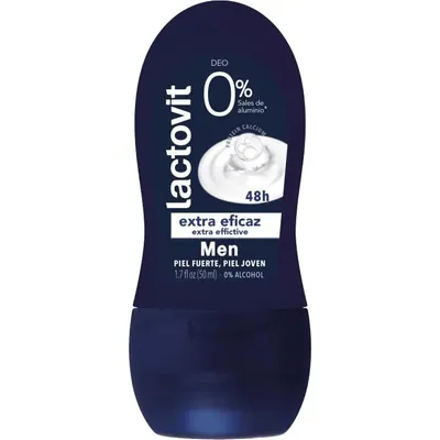 Дезодорант кульковий Lactovit Extra Effective Men без солей алюмінію чоловічий, 50 мл