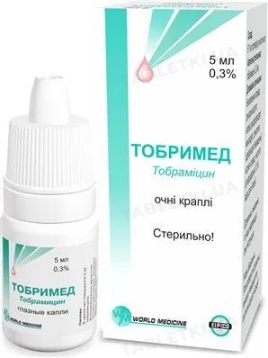 Тобримед краплі оч. 0.3 % по 5 мл у флак.-крап.