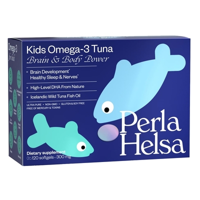 Жирні кислоти Perla Helsa Натуральна KIDS Омега-3 із високим рівнем ДГК по 300 мг капсули №120