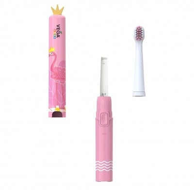 Електрична зубна щітка Vega Kids VK-500Р звукова, дитяча, рожева