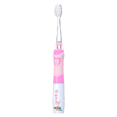 Электрическая зубная щетка Vega Kids VK-400Р LIGHT-UP звуковая, детская, розовая