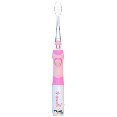 Електрична зубна щітка Vega Kids VK-400Р LIGHT-UP звукова, дитяча, рожева